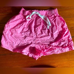 Comfy Pink Drawstring Shorts in a size small